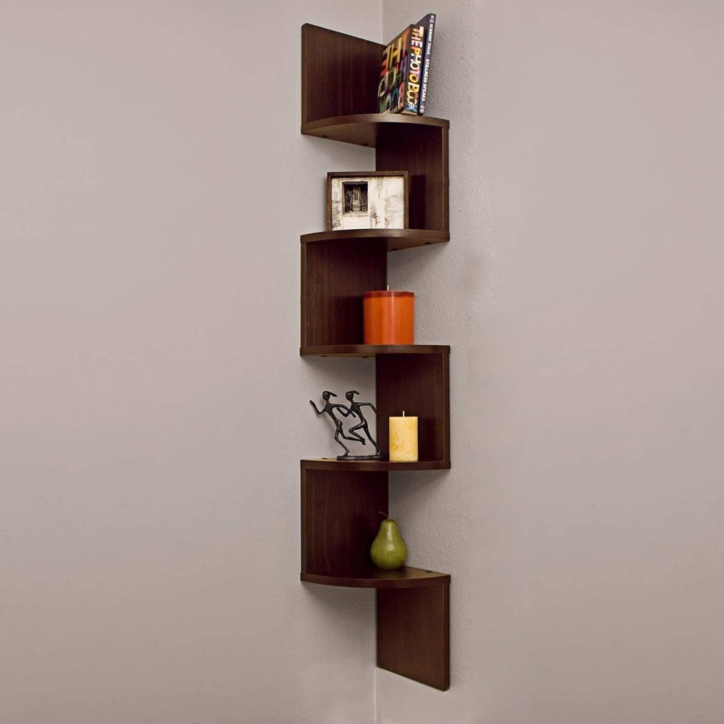 Zigzag Shape Rack Wooden Wall Shelf Furniture20 Amazon