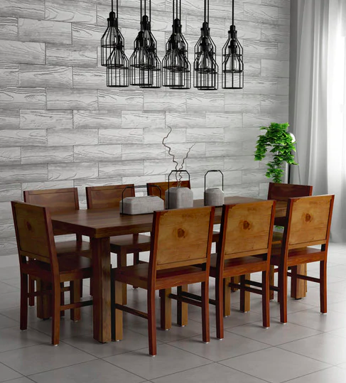 5. Acropolis Solid Wood Eight Seater Dining Set 