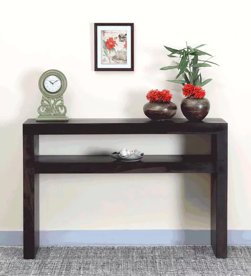 Acropolis Solid Wood Console Table in Warm Chestnut Finish by Woodsworth