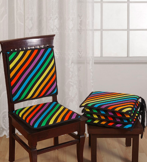 16 X 16 Inches set of 6 Chair Pads by Swayam