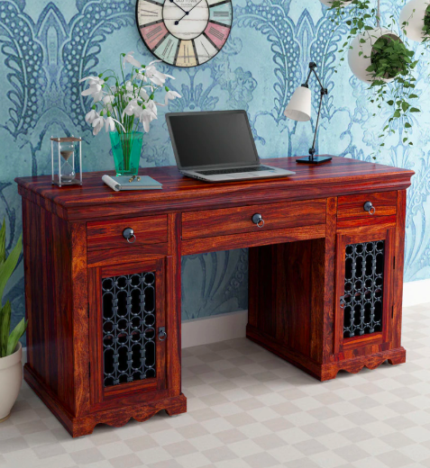 study-table-in-honey-oak-finish