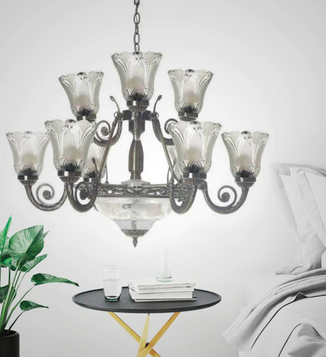 antique-white-glass-chandelier