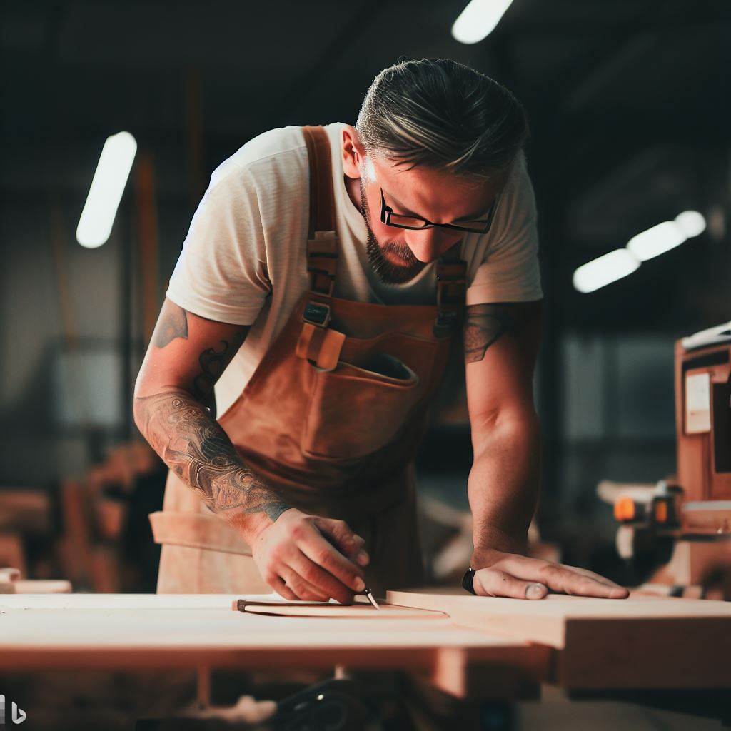 An image showing a QA person checking a furniture